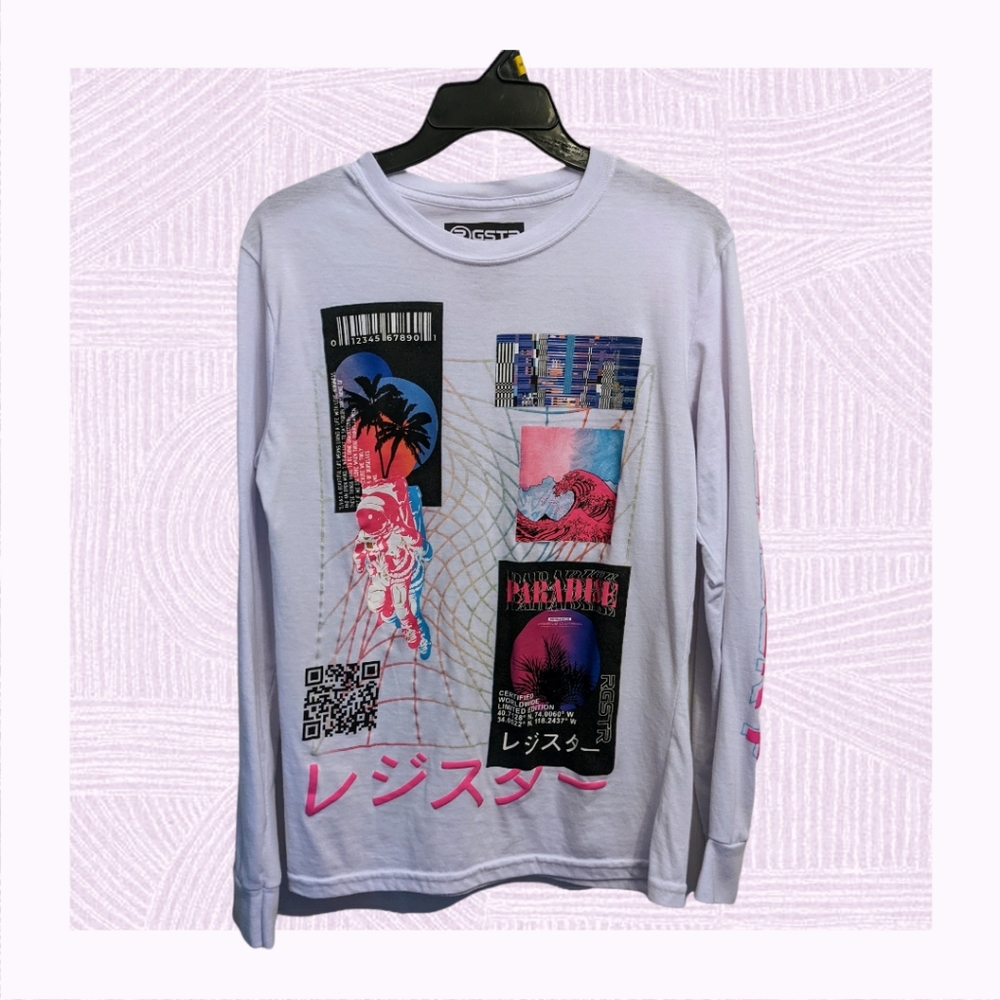 EUC RGSTR Vaporware Aesthetics like Long Sleeve Shirt Size Small